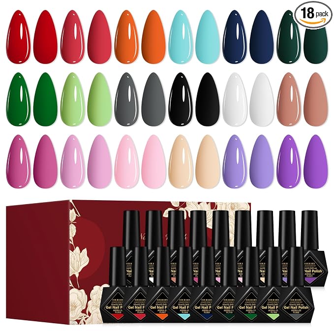 18 PCS Gel Nail Polish - 01