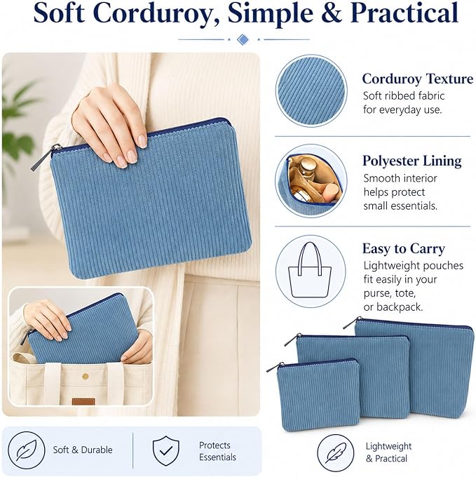Dusty Blue/Corduroy