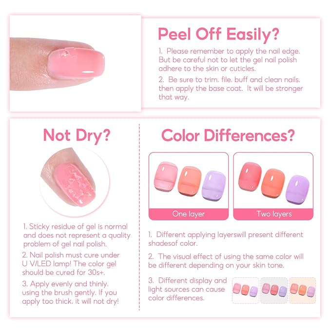 Jelly Gel Polish Set 01