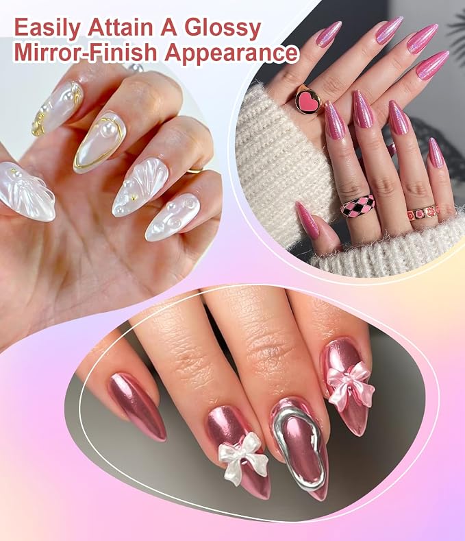 15c-silver gold rose pink white green