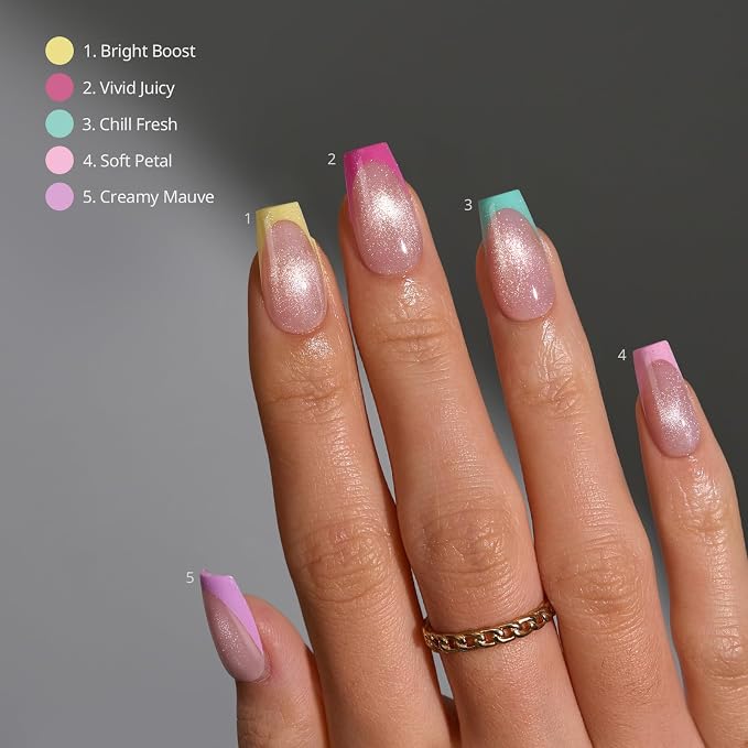 04 S - Coffin Brighter Pastel French in Cat Eye Base