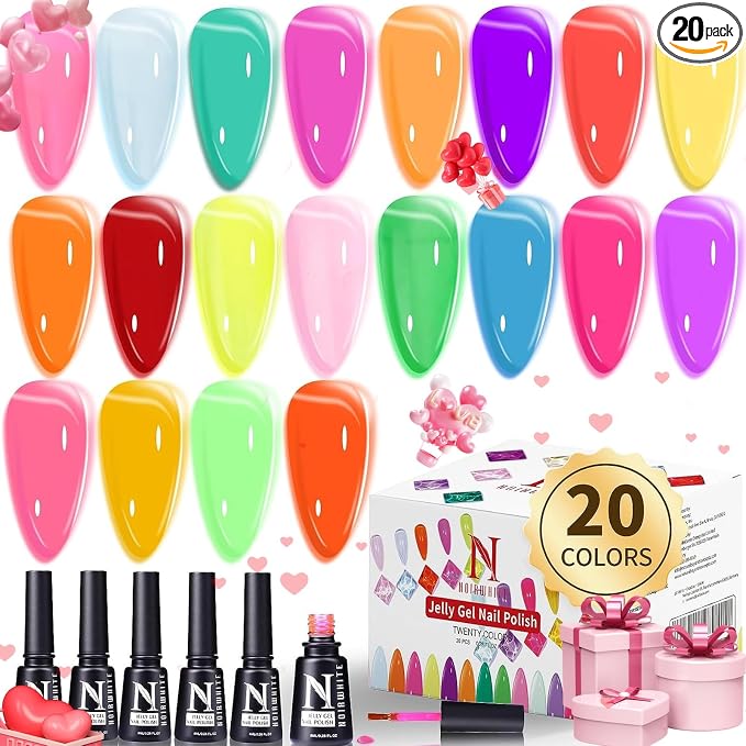 Jelly Gel Nail Polish Set-20 Colors