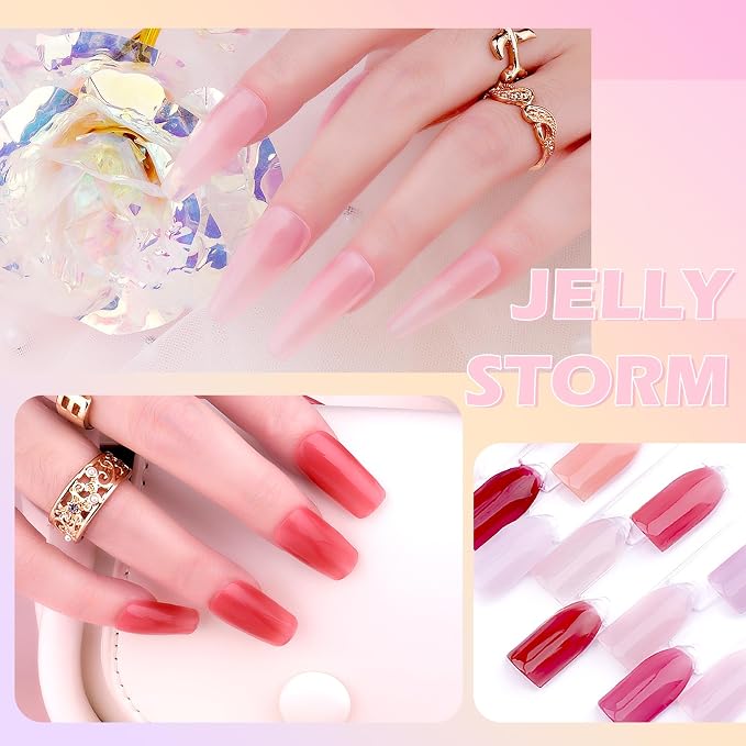 Jelly Gel Nail Polish Set-12 Colors-2