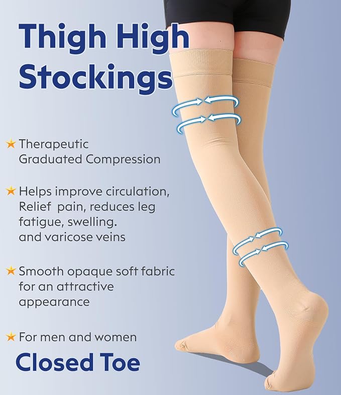 20-30mmhg Beige Closed Toe