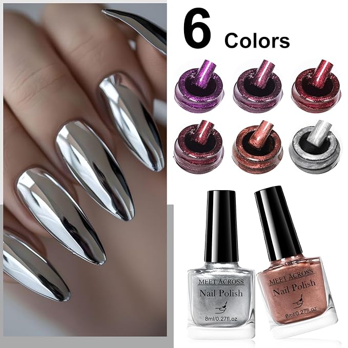 6Pcs Metallic Nail Polish-2