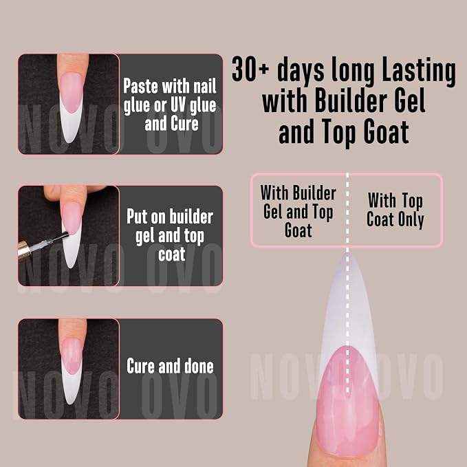 XXL Stiletto Almond Curved Berry Pink French Tip