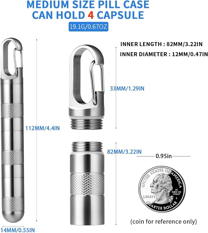 Gray Titanium Large - 3.26 Inch
