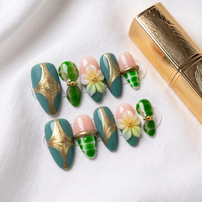 green floral