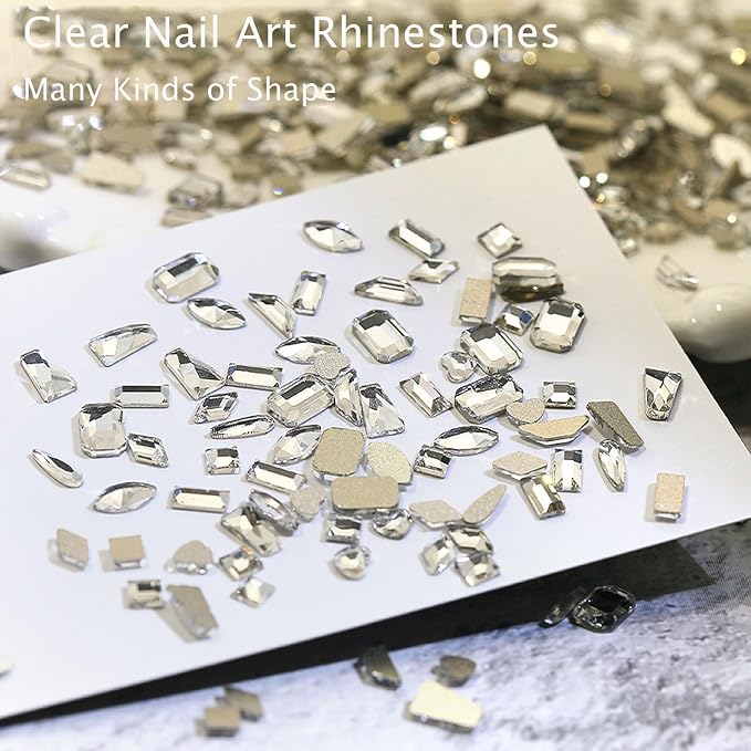 clear nail rhinestones