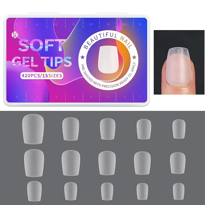 420pcs short coffin nails tips