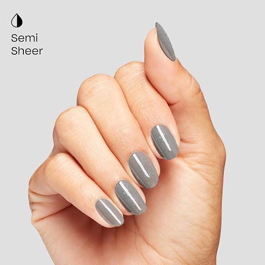 Belly Button Bling | Semi-Sheer Dark Soft Grey Silver Shimmer