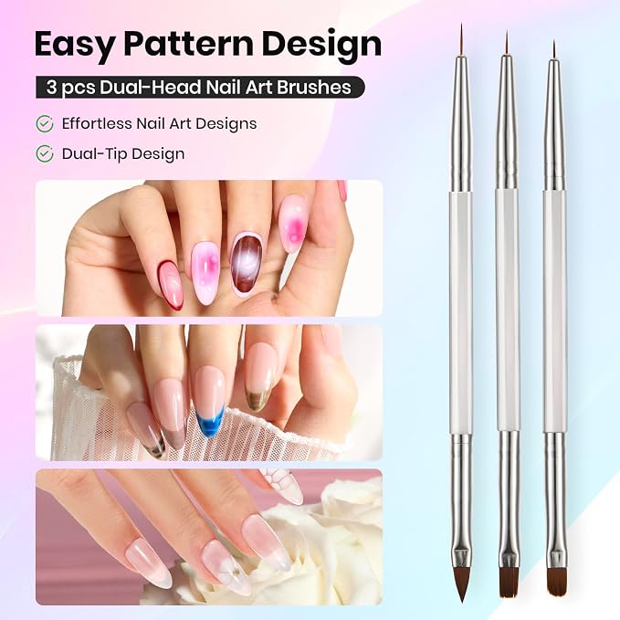 1-Versatile Nail Art Brushes | 31pcs & blooming gel