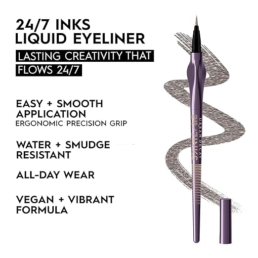 Oil Slick - Gunmetal Shimmer, Brush Tip Eye Liner