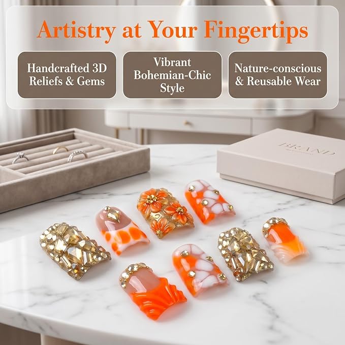 orange&rhinestones