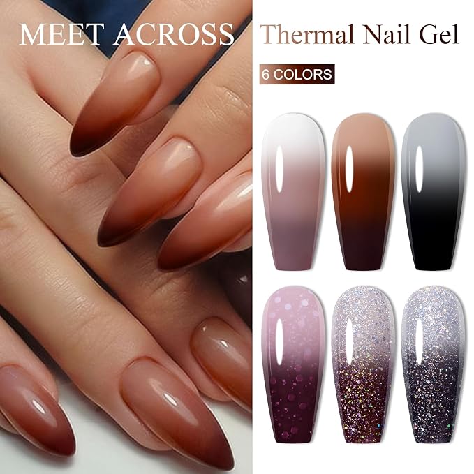 8Pcs Color Changing Gel Brown