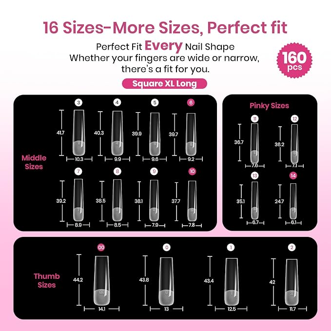 1 - Tipex Lite Nails Only | XXL Square | 160