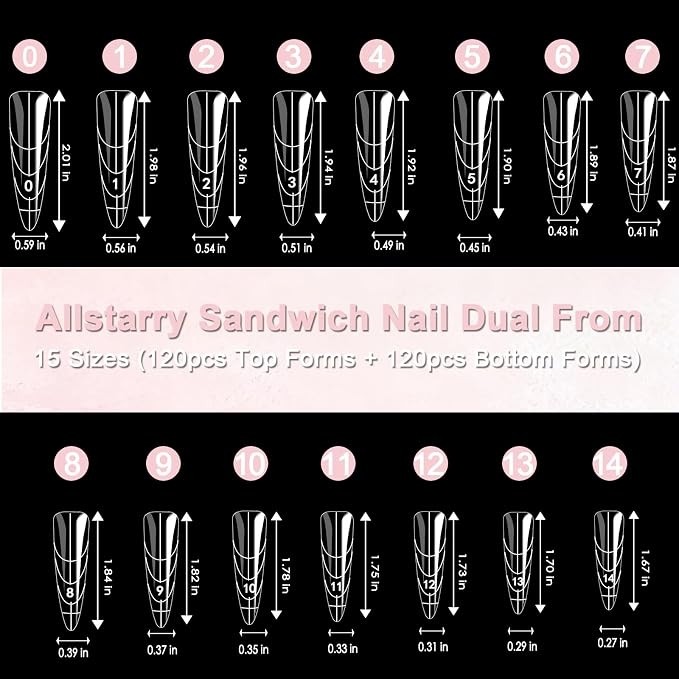 Sandwich Dual Forms - Almond Pointed