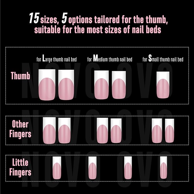 Sharp Square White French Tip Berry Pink