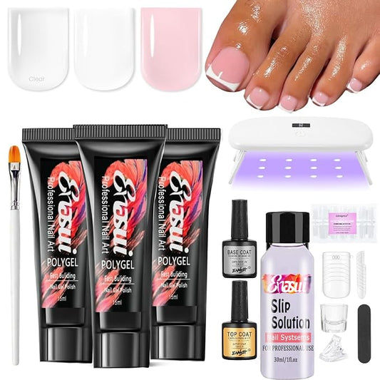 02- 3 Colors Complete Starter Polygel Toenail Kit