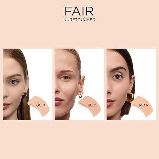 140 Ivoire N: fair skin with neutral/peachy undertones