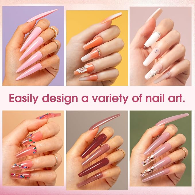 20pcs Poly Nail Gel 48W Nail Lamp Set