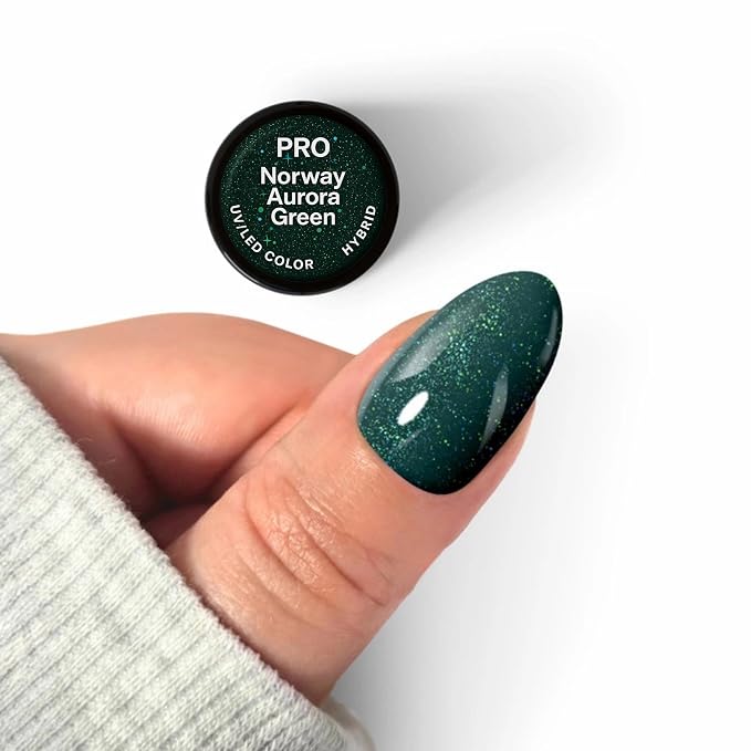 Norway Aurora Green Glitter