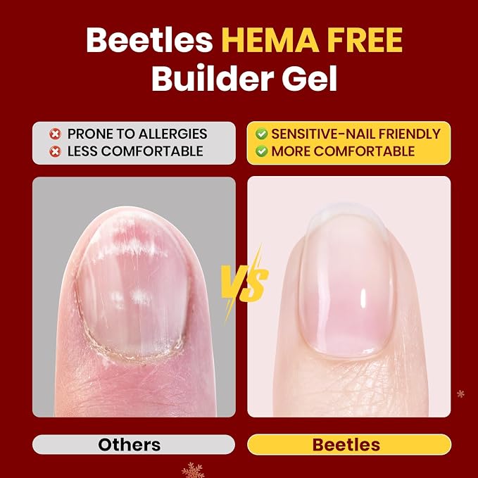 B5-HEMA Free|White Red Glitter