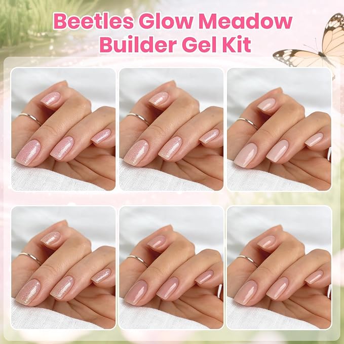 6 Colors Builder Gels with Nail Tips