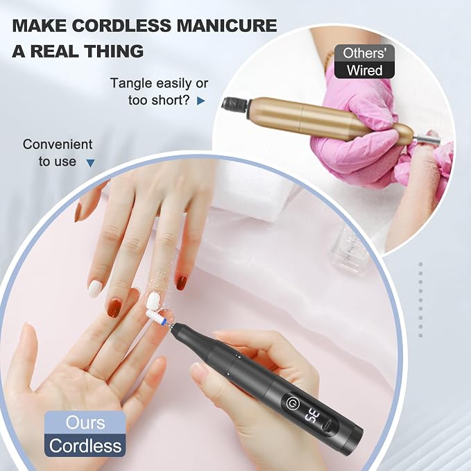 Cordless Grey Nail Drill