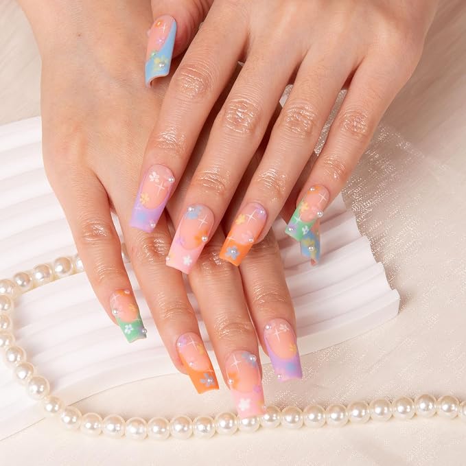 Summer Breeze Blue French Tip