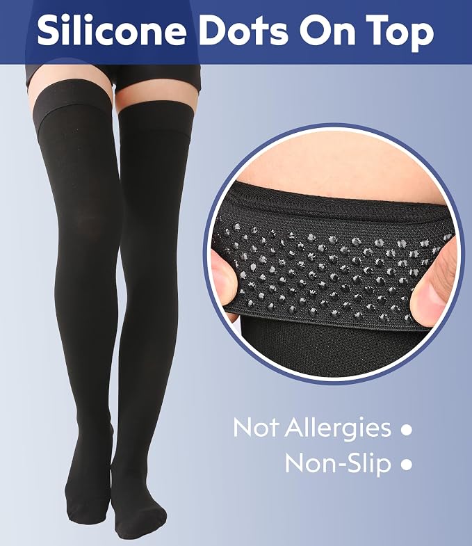 20-30mmhg Black Closed Toe