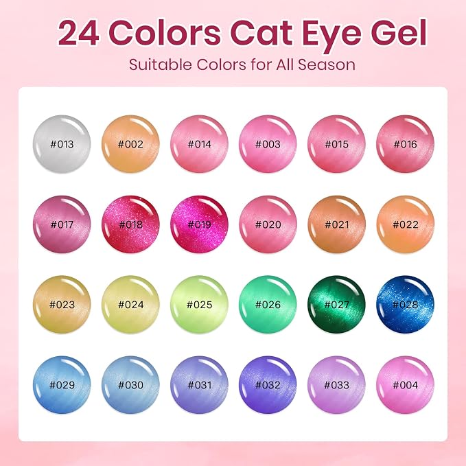 24 Colors Summer Cat Eye Gel