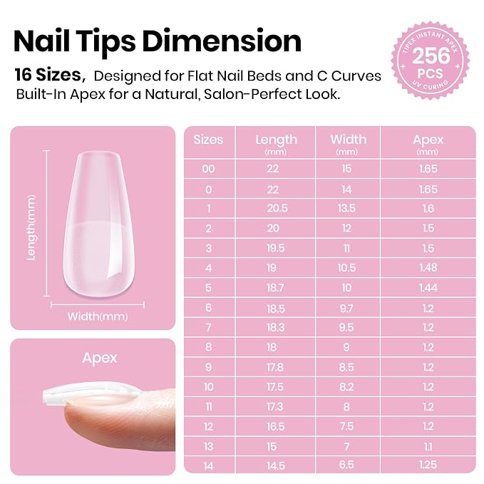0 - Tipex Lite Nails Only | Short Coffin | 256