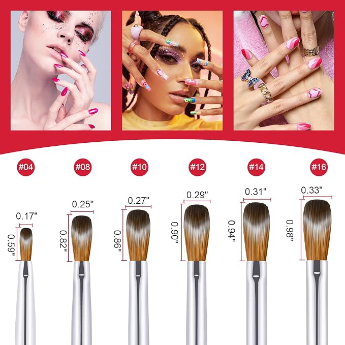 A+6pcs Gradient Red Silver