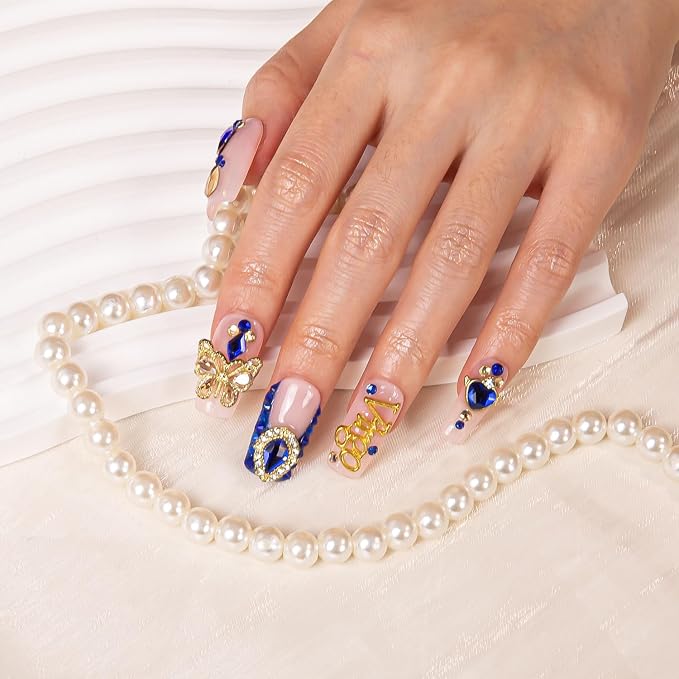 Virgo Blue French Tip