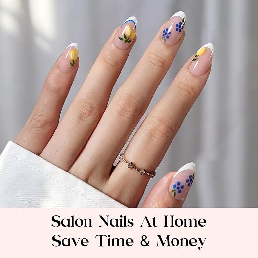 2 - Press On Nails Only | Short Amlond | Pink French