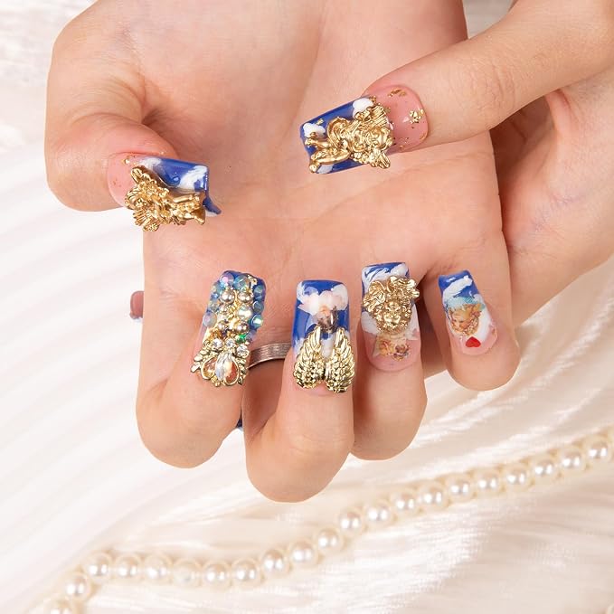 The Palace of Murals Blue French Tip