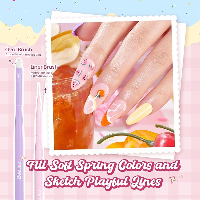 6pcs Spring Nail Art Brushes