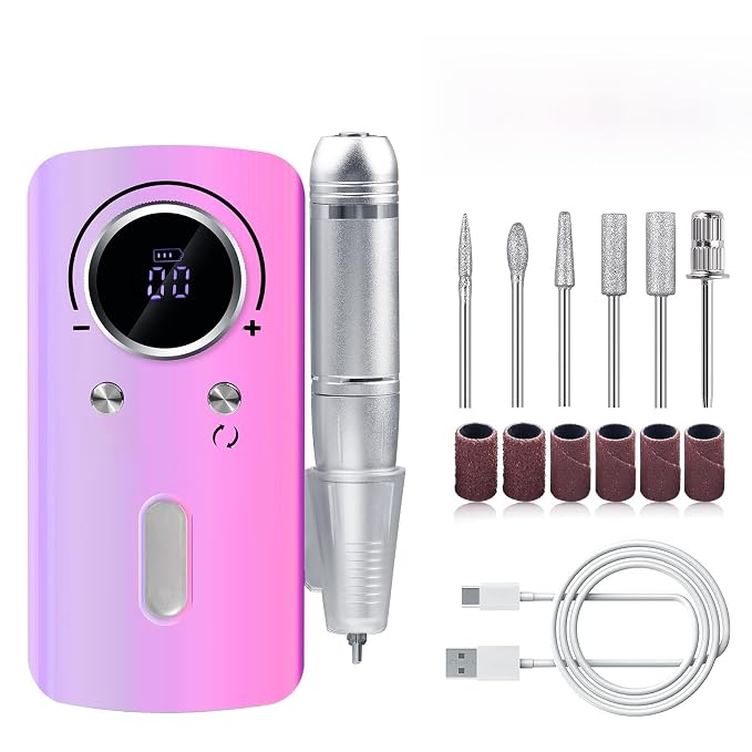 Usb Nail Drill, Iridescent Purple V1