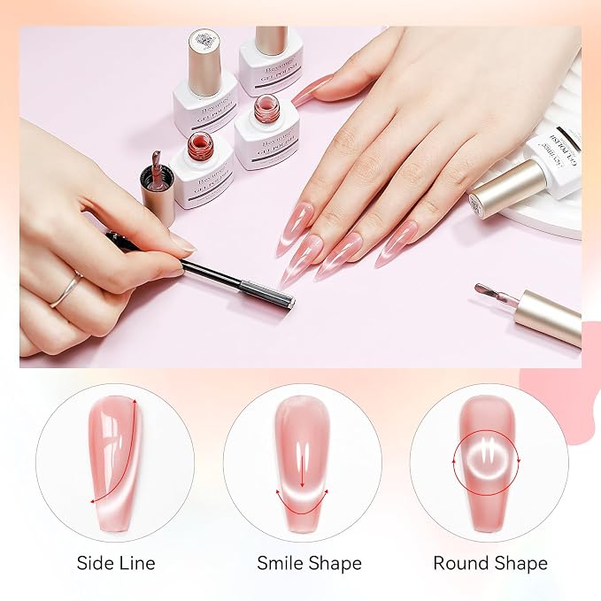 10 Colors-Nude Cat Eye Gel