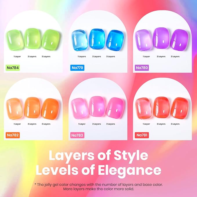 Neon Jelly Colorful Bottle Gel