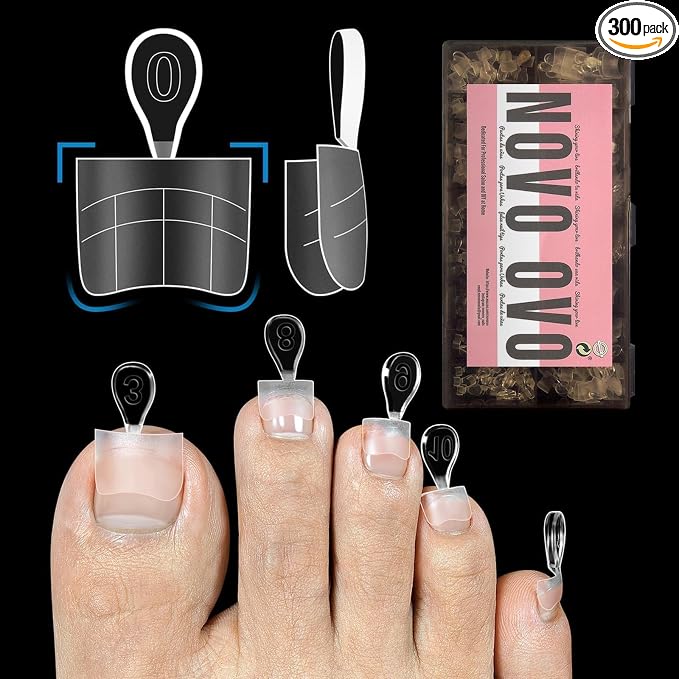 Square Toe Nail Tips Half Cover Meidum 300