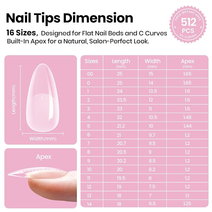 2 - Tipex Lite Nails Only | Medium Almond | 512
