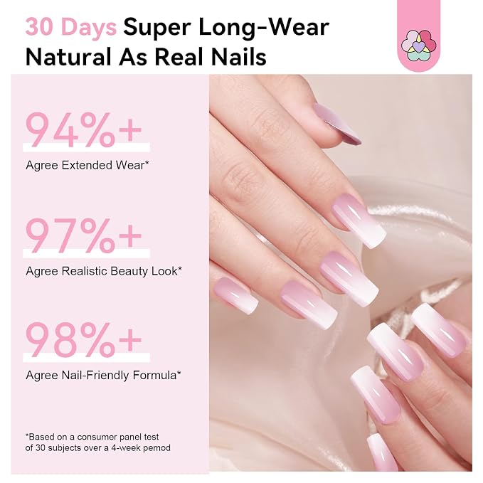 Pink White Ombre