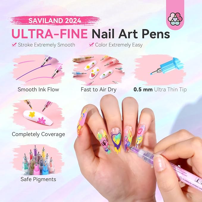12 Colors Nail Polish Pens Set