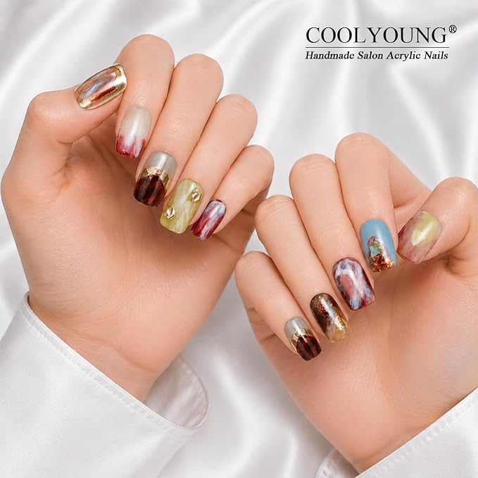 Press on nails brown