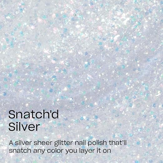 Snatch'd Silver | Sheer Soft White Glitter