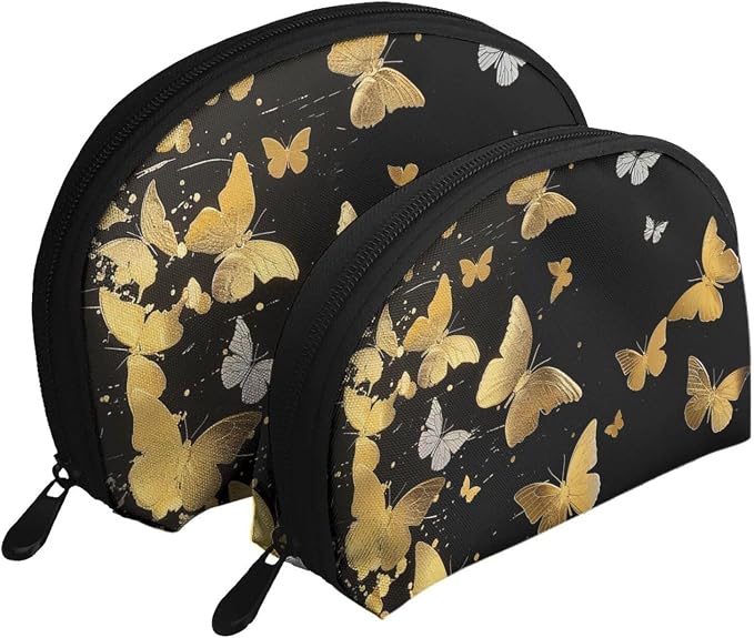 Gold White Butterflies Black