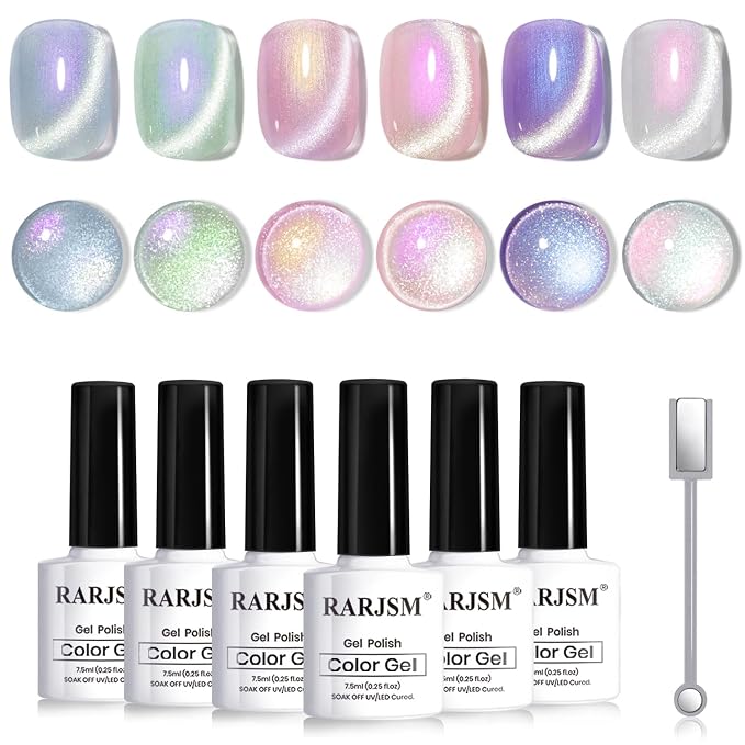 Pearl Diamond Cat Eye Gel Set