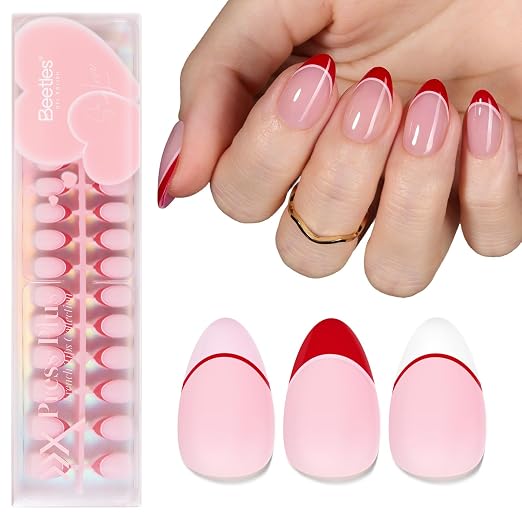 K - Press On Nail Kit | Short Amlond | Romantic Dream